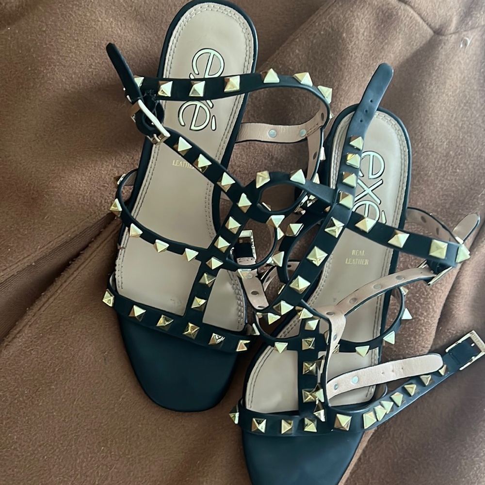 Sandals worn once, exe brand, real leather